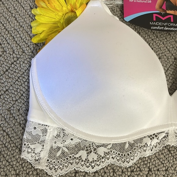 MAIDENFORM WHITE LACE BRA - Picture 2 of 6